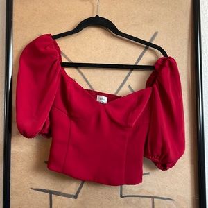 Wilfred Aritzia Red Bustier Crop Top Size XS